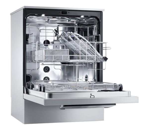 Miele PWD 8682 ExpertLine RDG – geöffnete Ansicht (Beladungsbeispiel)
