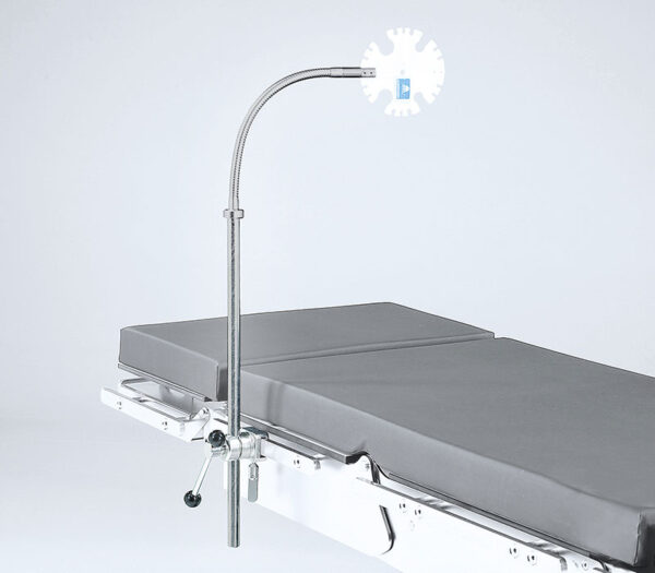Schmitz Schlauchhalter 101.0154.0 für DIAMOND / mobilis OP-Tische (Anwendungsbeispiel)