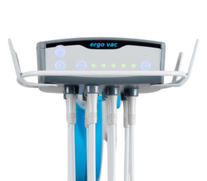 mbnet ergo vac Elektroden-Sauganlage – Detailansicht Patientenmodul mit integriertem Pumpenmodul und Bedienfeld