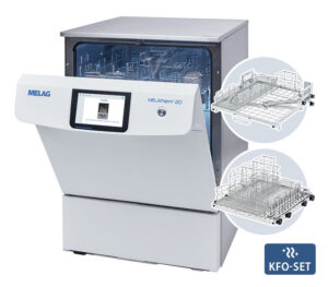 Melag MELAtherm 20 RDG activeDRY mit KFO-Set – halboffene Ansicht (Anwendungsbeispiel)