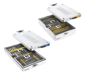 Miele EasyStore APWD 334 / 335 Sterilcontainer – geöffnete Ansicht (Anwendungsbeispiel mit Siebtrays)