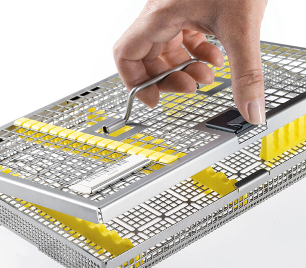 Miele EasyStore Halterung Kennzeichnungsschild für Siebtrays (Anwendungsbeispiel)