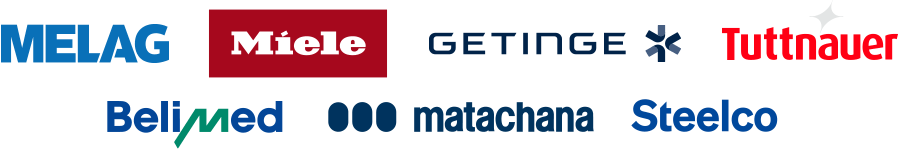 Logos Melag, Miele, Getinge, Tuttnauer, BeliMed, Matachana, Steelco