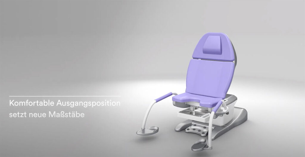 medi-matic komfortable Ausgangsposition - minimale Einstiegshöhe