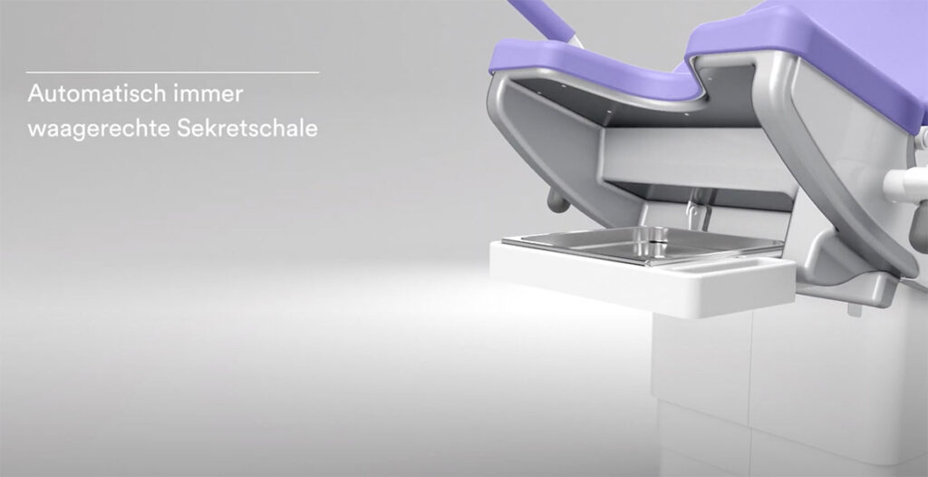 medi-matic - stets waagerechte Sekretschale