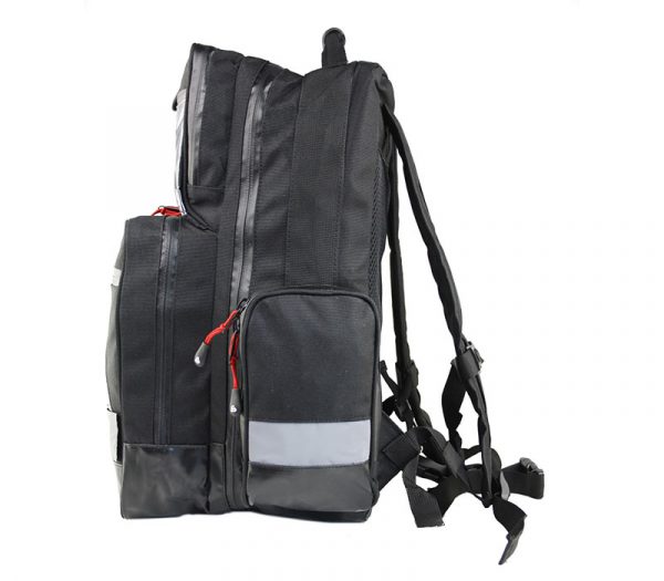 WaterStop Notfallrucksack Pro (Seitenansicht, schwarz)