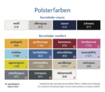 Schmitz – Polsterfarben classic und comfort