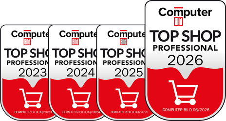 Auszeichnung „Top Shop Professional 2023“ von Computer BILD und Statista