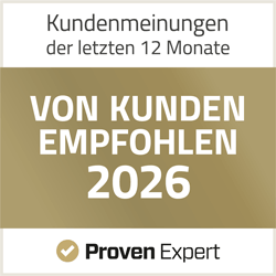 Auszeichnung „Von Kunden empfohlen 2026“ von ProvenExpert